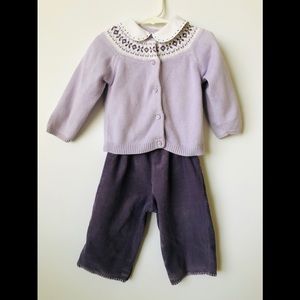 Light weight sweater with onesie & pants